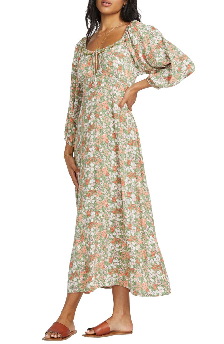 Billabong Dream All Day Floral Midi Dress, Alternate, color,