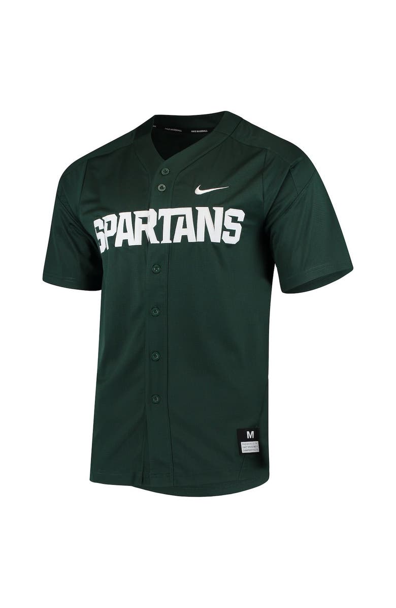 Nike Men's Nike Green Michigan State Spartans Vapor Untouchable Elite Full-Button Replica Baseball Jersey, Alternate, color, Green