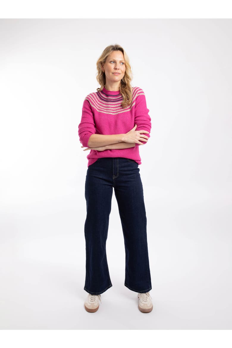 Sinatra Patterned Knit Sweater, Alternate, color, Gerbera