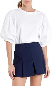 English Factory Mix Media Cotton Top