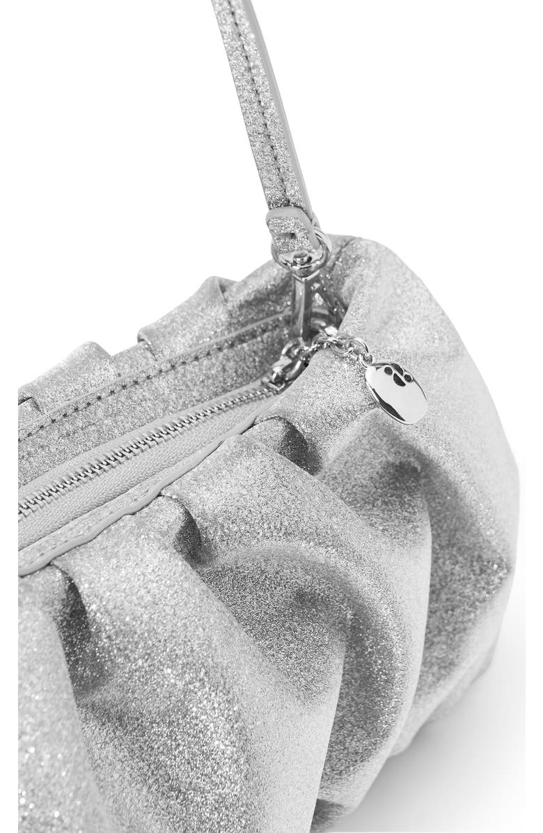 STAUD Bean Metallic Leather Clutch, Alternate, color,