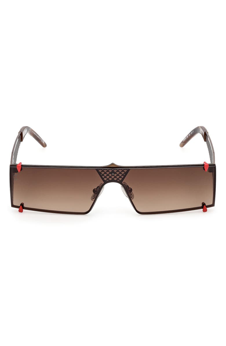 Christian Louboutin 140mm Oversize Shield Sunglasses, Main, color, 