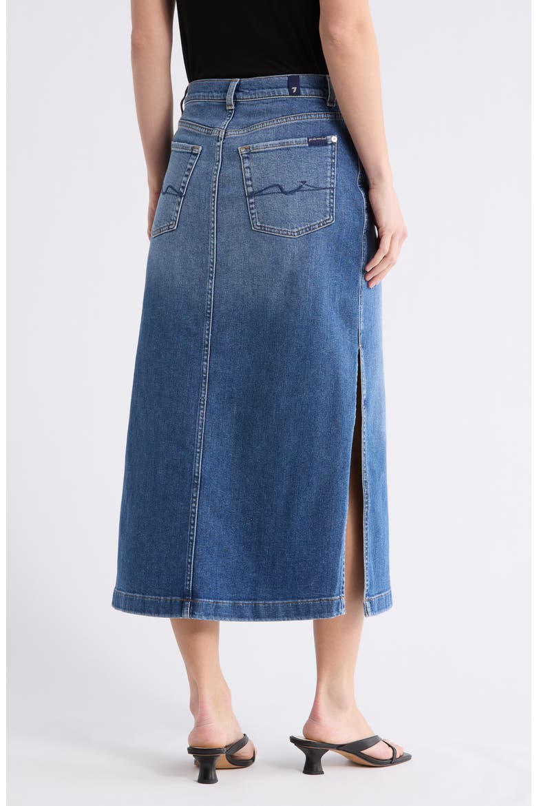 Denim Midi Skirt, Alternate, color, MIDELT