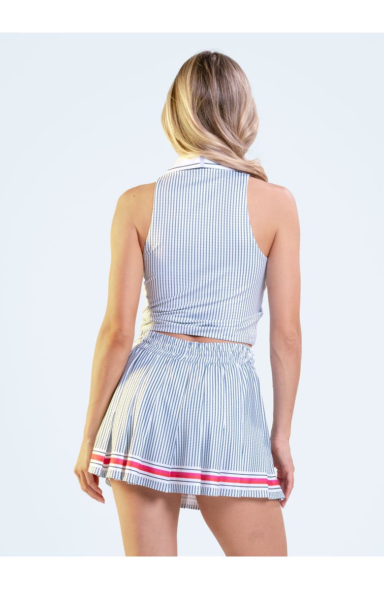 Lucky in Love Glow Set Stripes Polo Tank, Alternate, color, White/Midnight