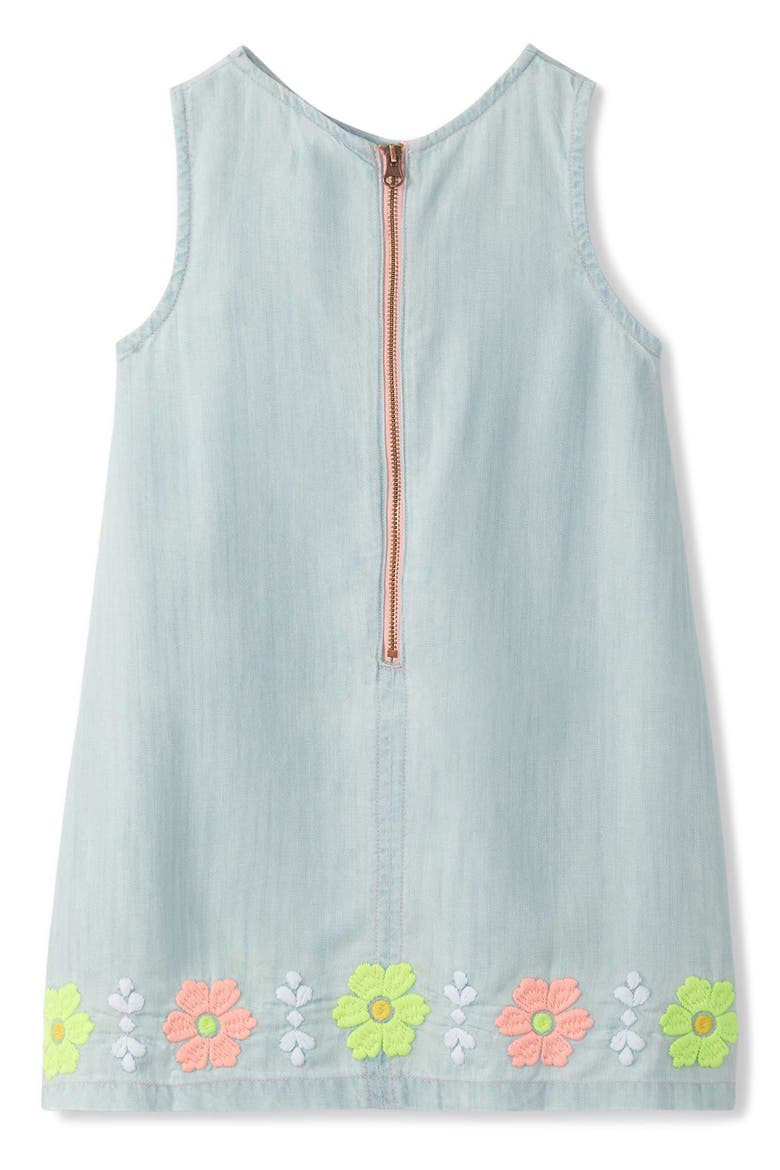 Kids' Embroidered Flower Dress, Alternate, color, BLUE