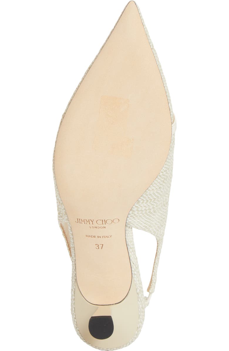 Jimmy Choo Amita Raffia Pointed Toe Slingback Pump, Alternate, color, Natural
