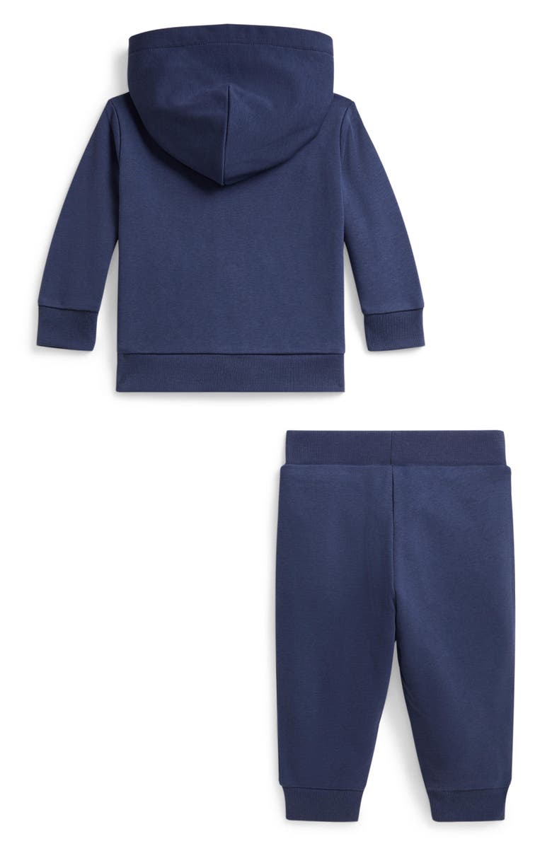 Ralph Lauren Easy French Terry Hoodie & Joggers Set, Alternate, color, Light Navy