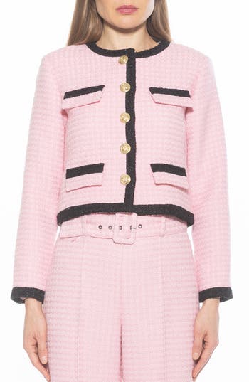 Alexia Admor Rose Tweed Jacket In Pink