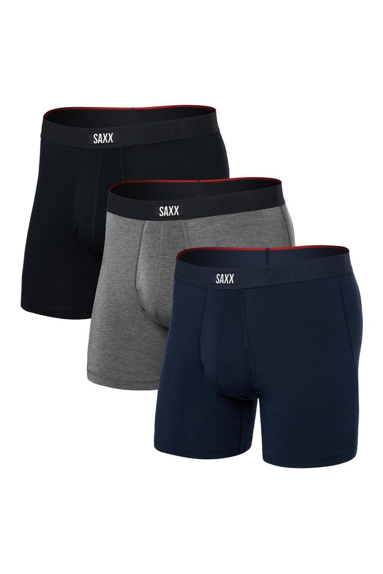 Assorted 3-Pack Vibe Xtra Super Soft Boxer Briefs, Main, color, BLACK/ DARK GREY HEATHER/ NAVY