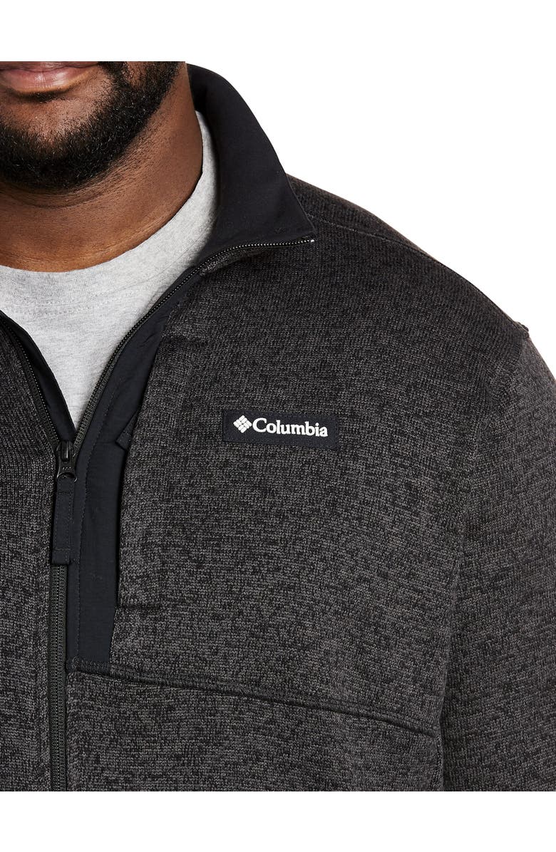 Columbia Big & Tall Sweater Weather Full-Zip Fleece Jacket, Alternate, color, Black Hthr