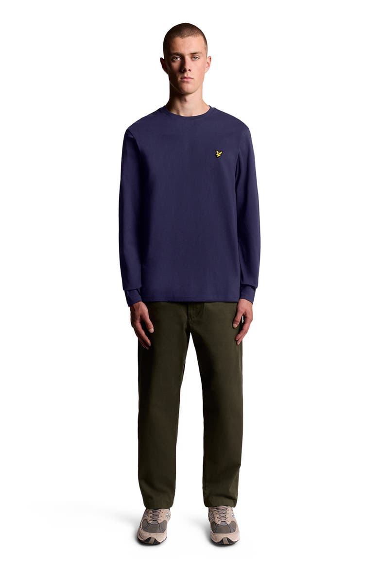 Plain Long Sleeve T-Shirt, Main, color, Navy