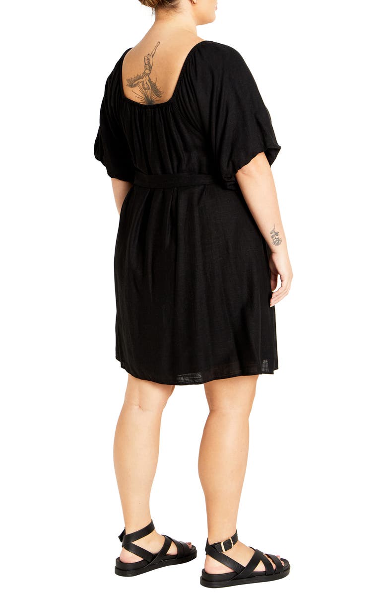 City Chic Uptown Minidress, Alternate, color, Black