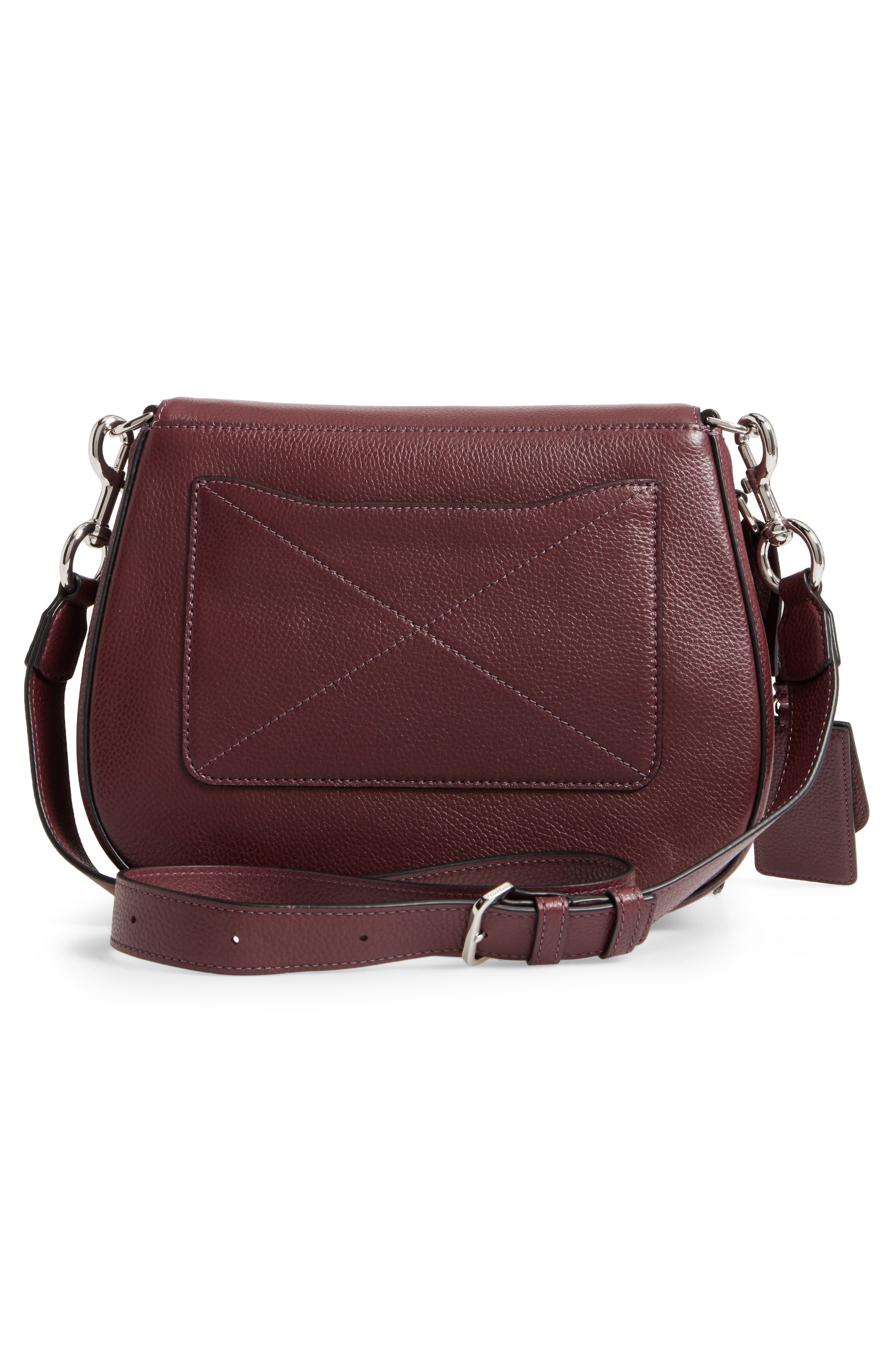 Recruit Nomad Pebbled Leather Crossbody Bag, Alternate, color, BLACKBERRY