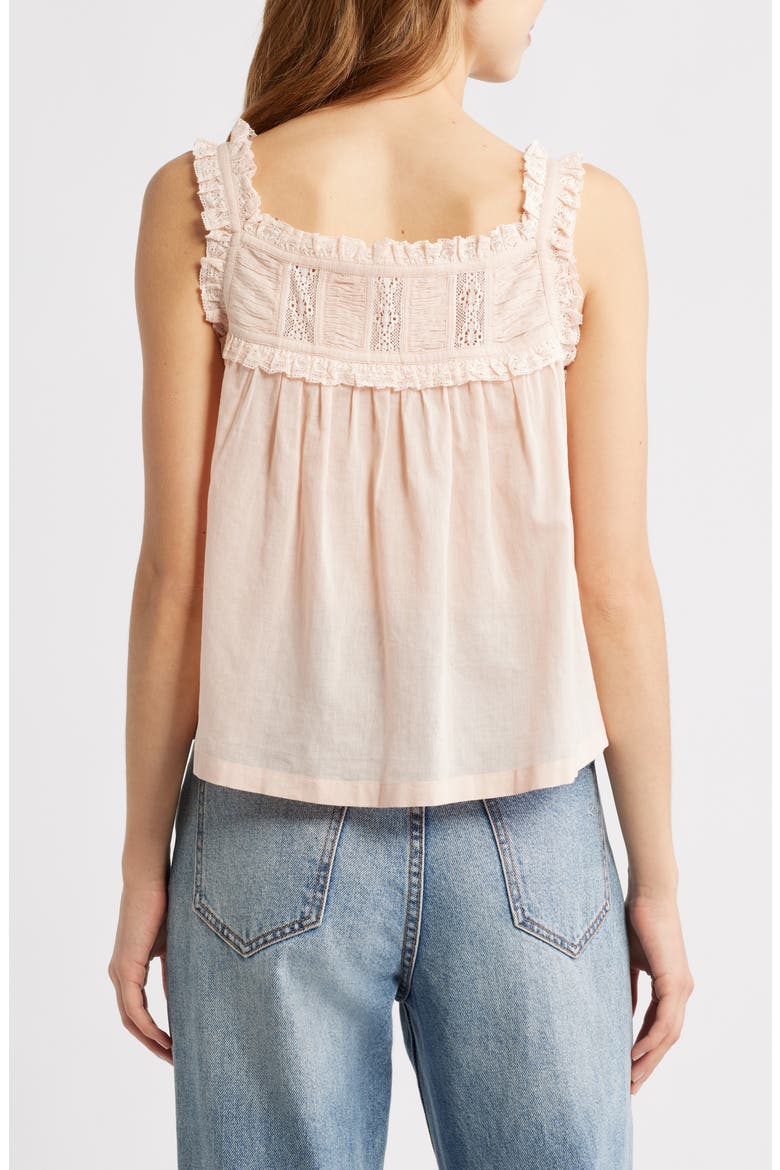 Fidella Lace Trim Top, Alternate, color, BLUSH