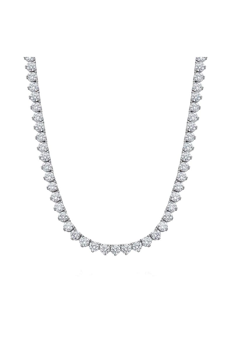 The Kate 3mm Tennis Necklace, Main, color, Silver
