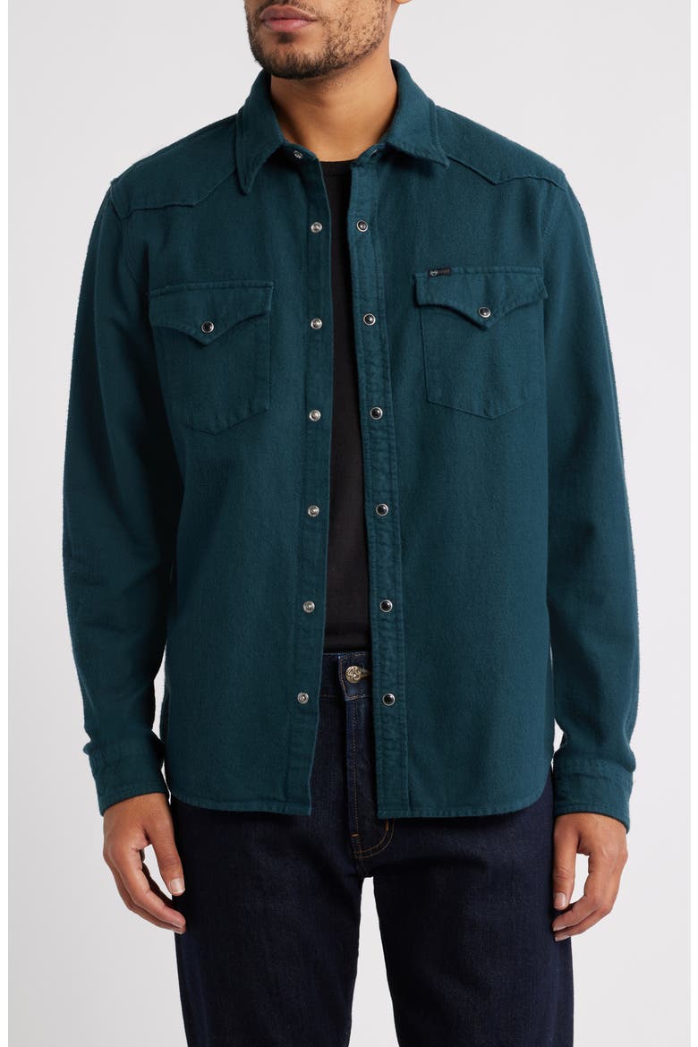Huston Classic Fit Western Snap-Up Shirt, Main, color, DEEP TEAL