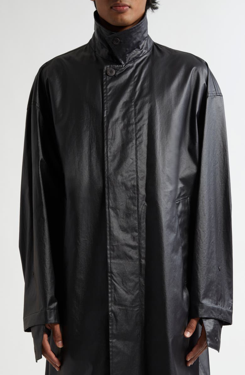 Lemaire Boxy Coated Water Repellent Rain Coat, Alternate, color, Ash Black