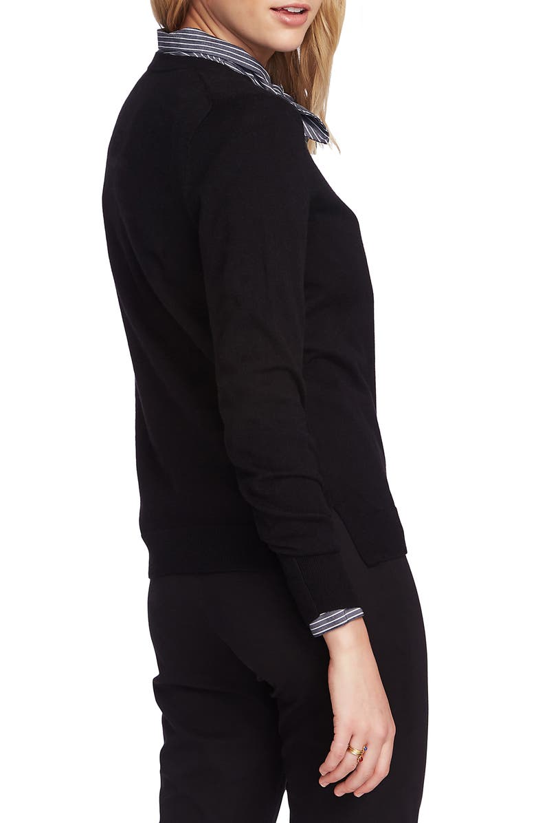 Court & Rowe Muse Cotton Blend Sweater, Alternate, color, Rich Black