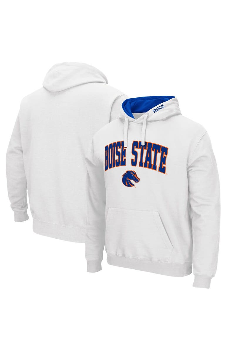 COLOSSEUM Men's Colosseum White Boise State Broncos Arch & Logo 3.0 Pullover Hoodie, Main, color, White