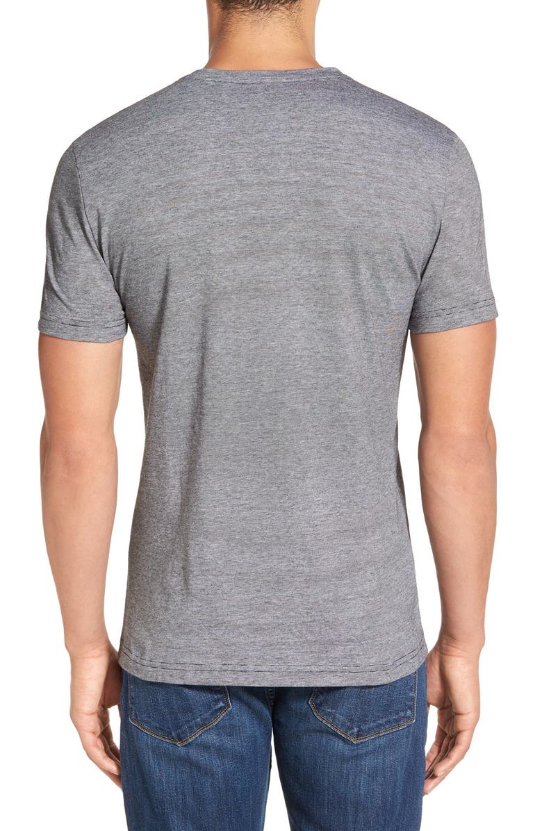 Lacoste Stripe V-Neck T-Shirt, Alternate, color, 