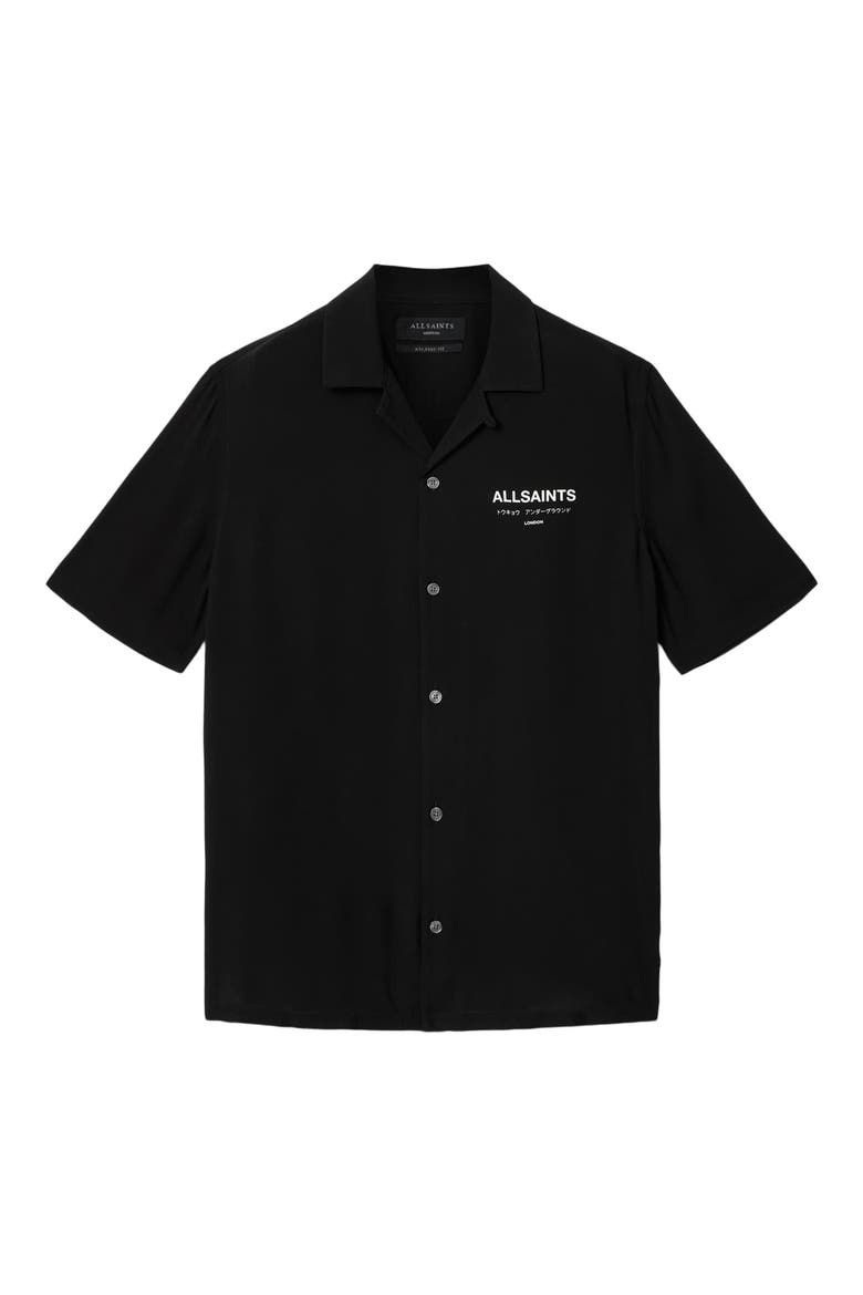 Underground Logo Graphic Camp Shirt, Alternate, color, BLACK