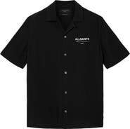 AllSaints Underground Logo Graphic Camp Shirt