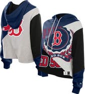 New Era Women's New Era  Boston Red Sox Upcycled Color Block Cropped Boxy Hoodie