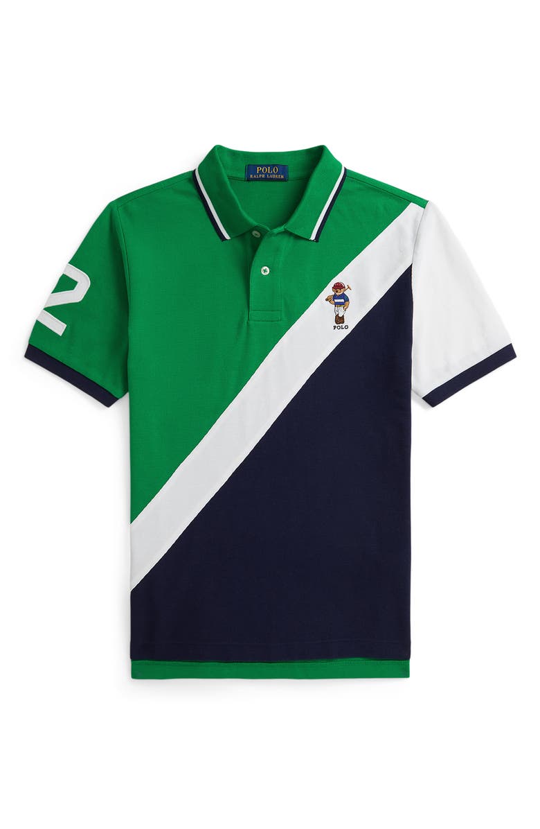 Polo Ralph Lauren Kids' Polo Bear Polo, Main, color, Bear Cruise Green