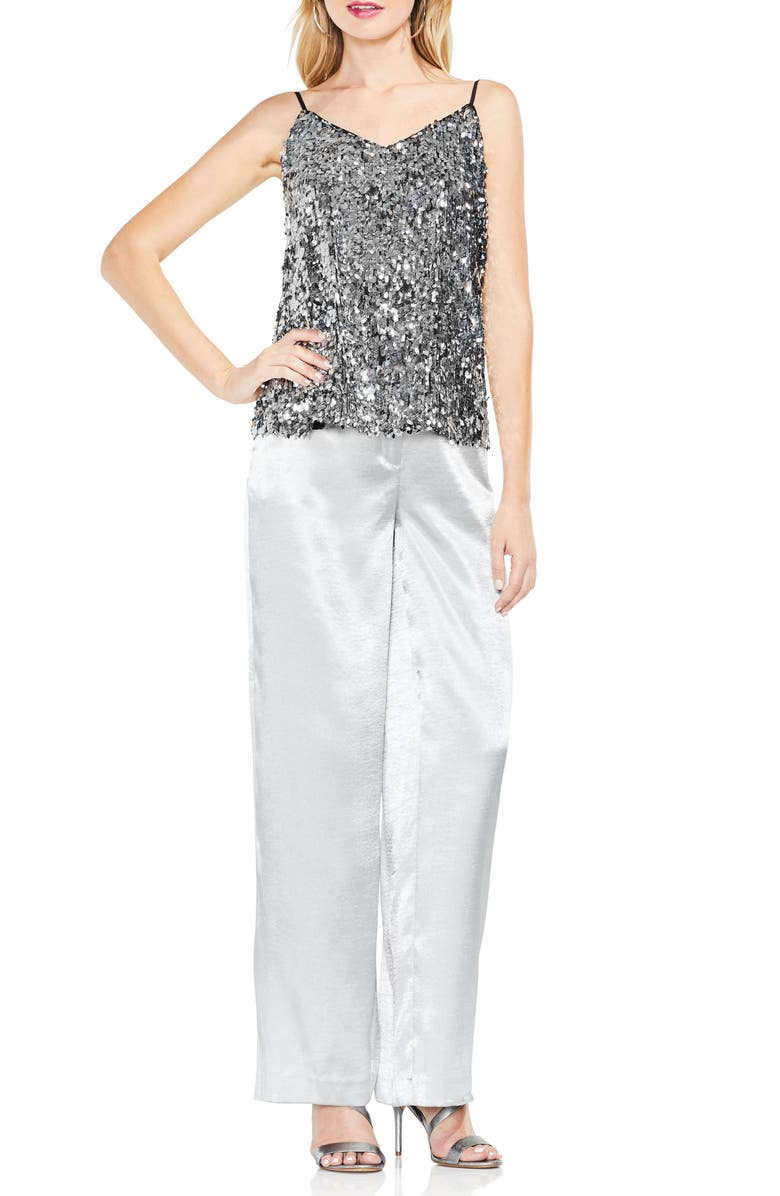 Vince Camuto Allover Sequin Camisole Top, Alternate, color, 
