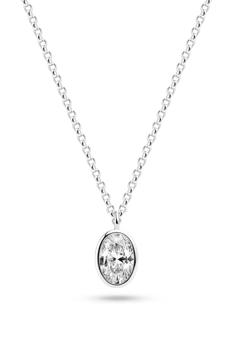 Necklace Sardinien Ovale, Main, color, 925 Sterling Silver /White
