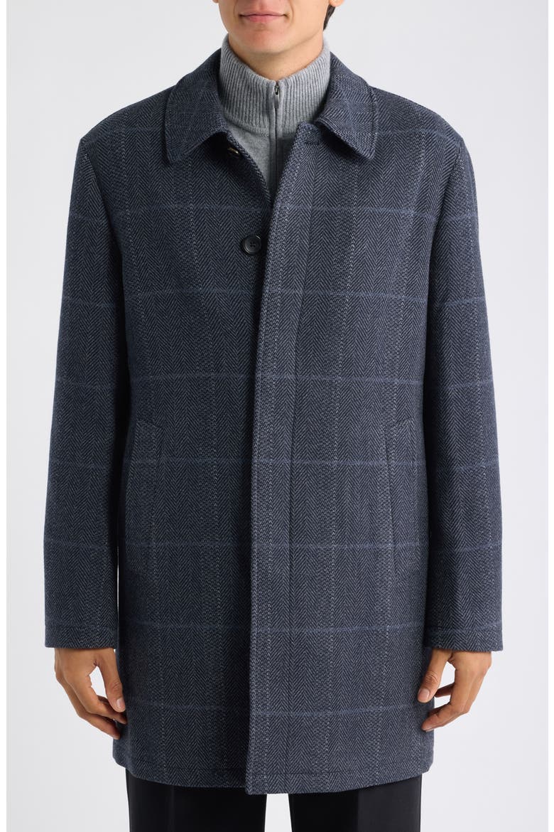 Tyson Wool & Cashmere Coat, Alternate, color, NAVY