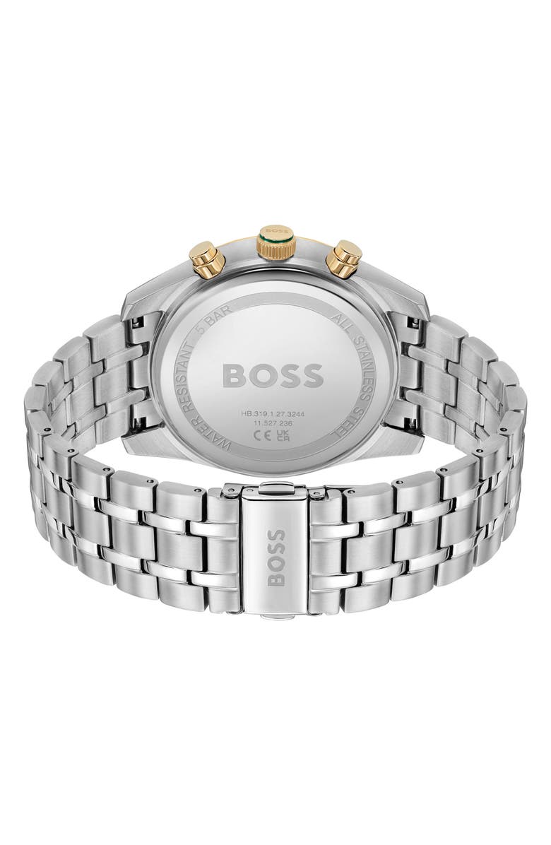 BOSS Skytraveller Chronograph Bracelet Watch, 44mm, Alternate, color, Green