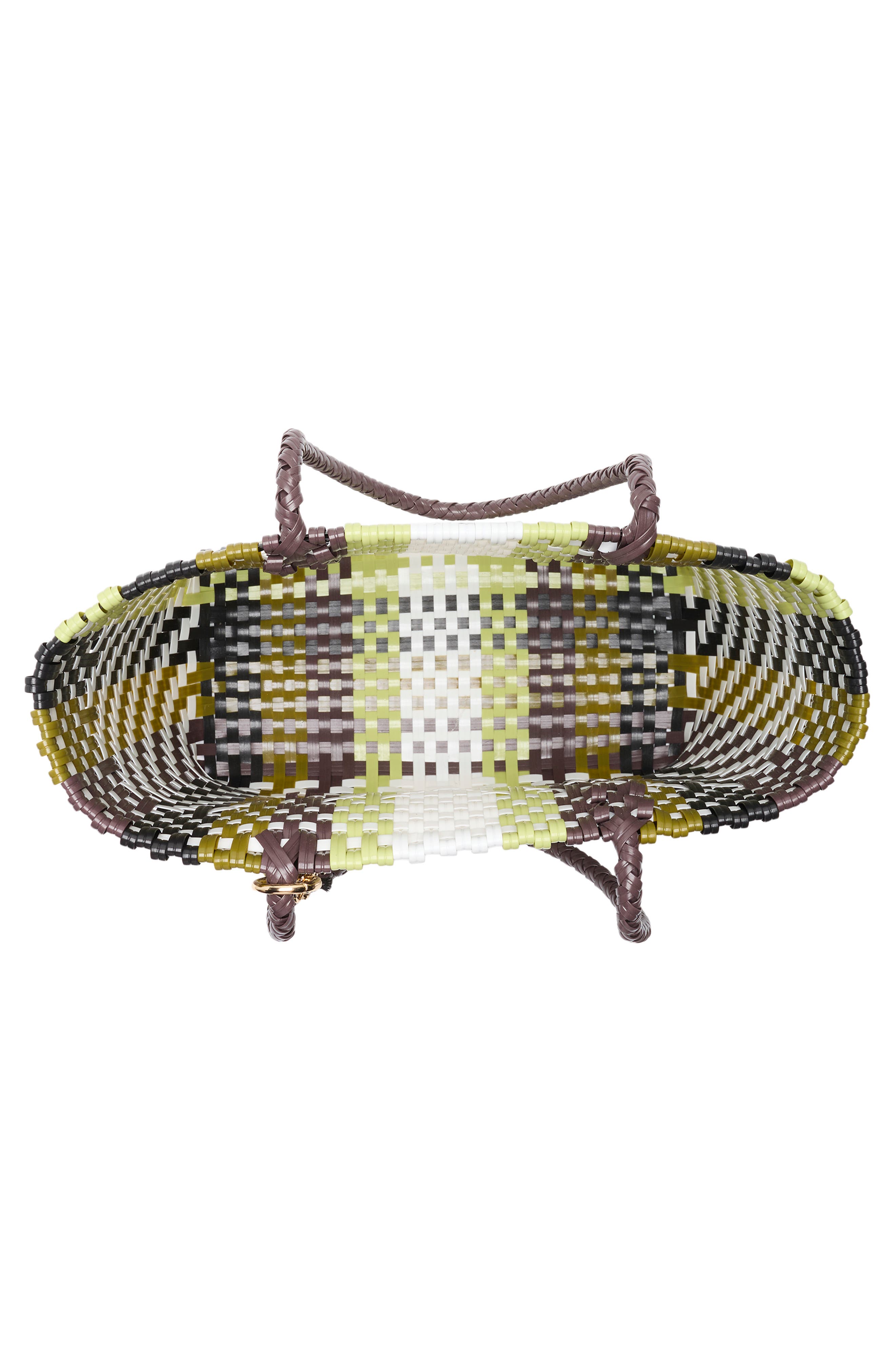 BSunny Woven Tote, Alternate, color, BLACK/ GREEN MULTI WOVEN