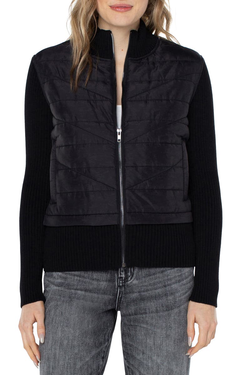 Liverpool Los Angeles Mixed Media Jacket, Main, color, 