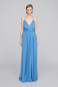 HALSTON Jeanne Matte Jersey Gown