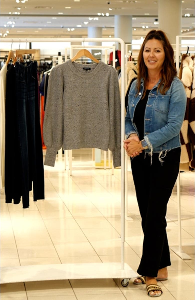 Balloon Sleeve Rib Sweater, sales video thumbnail