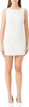 Endless Rose Sequin Tweed Shift Minidress