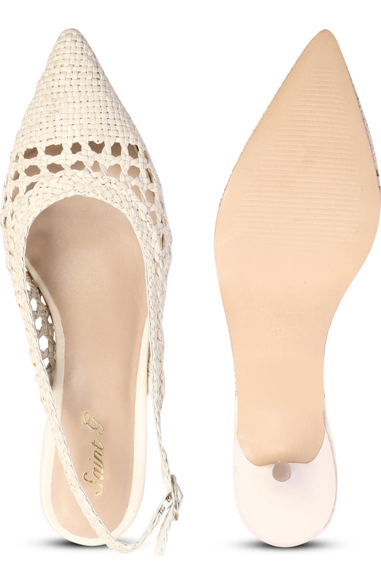 SAINT G Benni Woven Slingback Pump, Alternate, color, Ivory