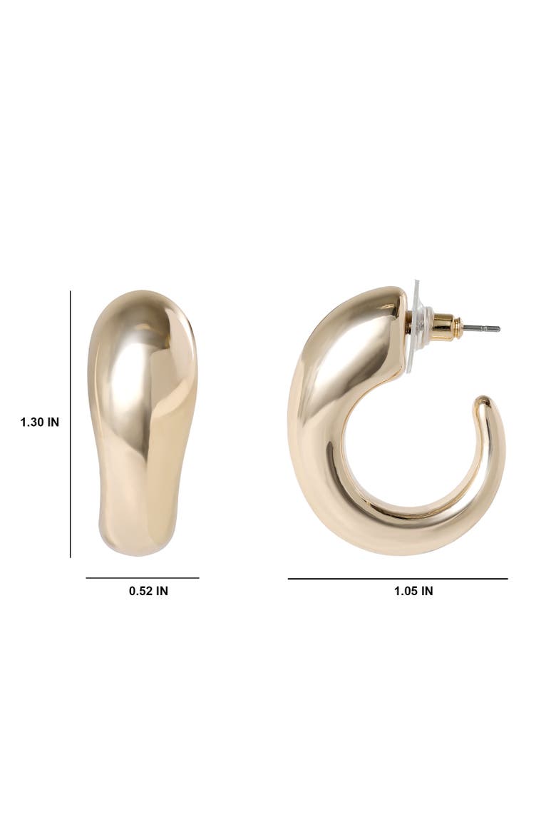 Gold Hoop Earrings, Alternate, color, Gold