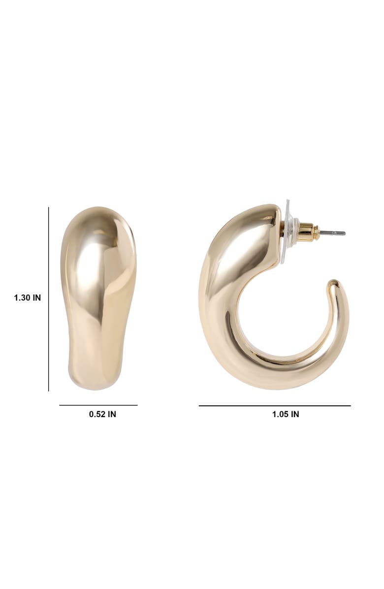 BCBG Gold Hoop Earrings, Alternate, color, Gold