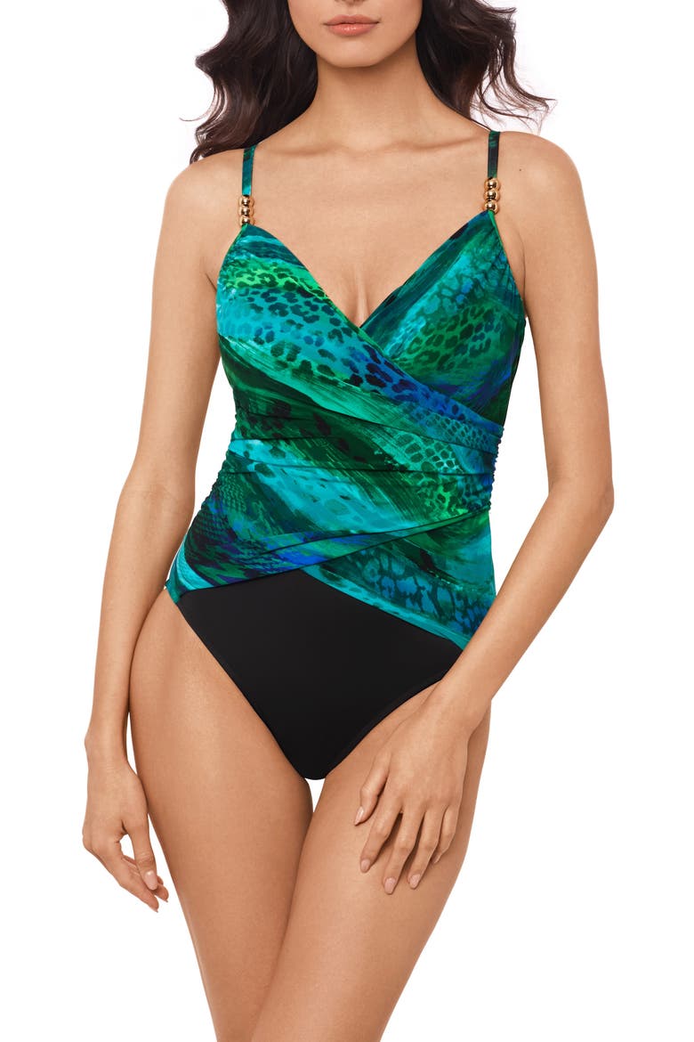 Margarita Louise One-Piece Swimsuit, Main, color, BLUE MULTI