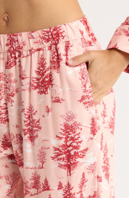 Nordstrom Cozy Cotton Blend Flannel Pajamas In Pink