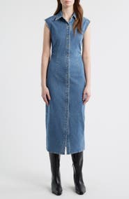 rag & bone Leah Airflex Denim Midi Shirtdress