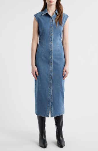 Leah Airflex Denim Midi Shirtdress