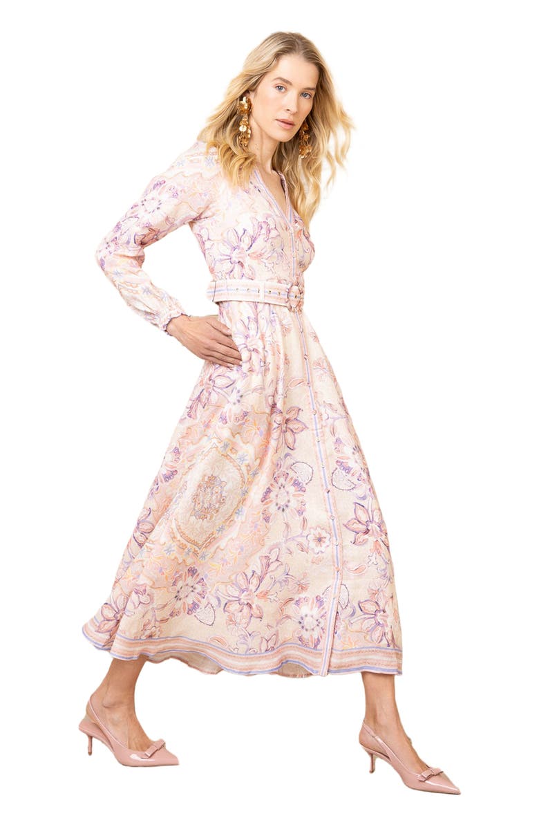 Hale Bob Miranda Linen Dress Maxi Dress, Alternate, color, 