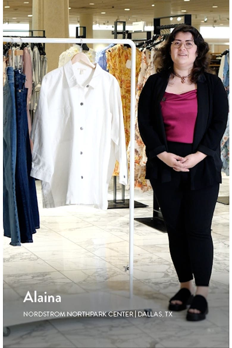 Boxy Stretch Organic Cotton & Hemp Shirt Jacket video