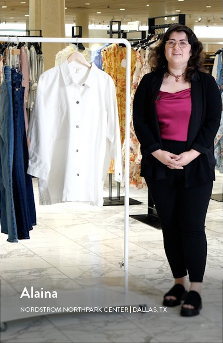 Boxy Stretch Organic Cotton & Hemp Shirt Jacket, sales video thumbnail