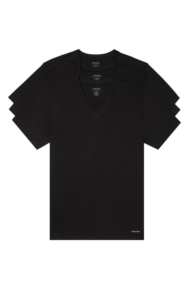 Calvin Klein 3-Pack Cotton V-Neck T-Shirt, Main, color,