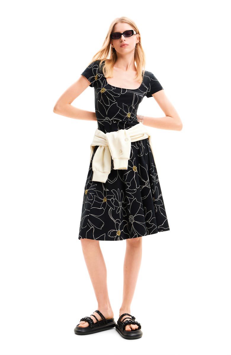 Desigual Arty Floral Dress, Alternate, color, 