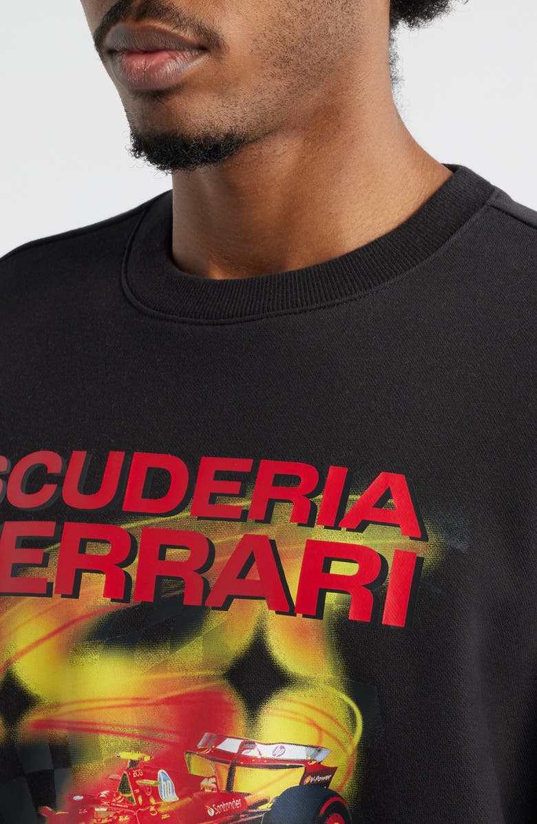 PUMA x Scuderia Ferrari Crewneck Sweatshirt, Alternate, color, Puma Black